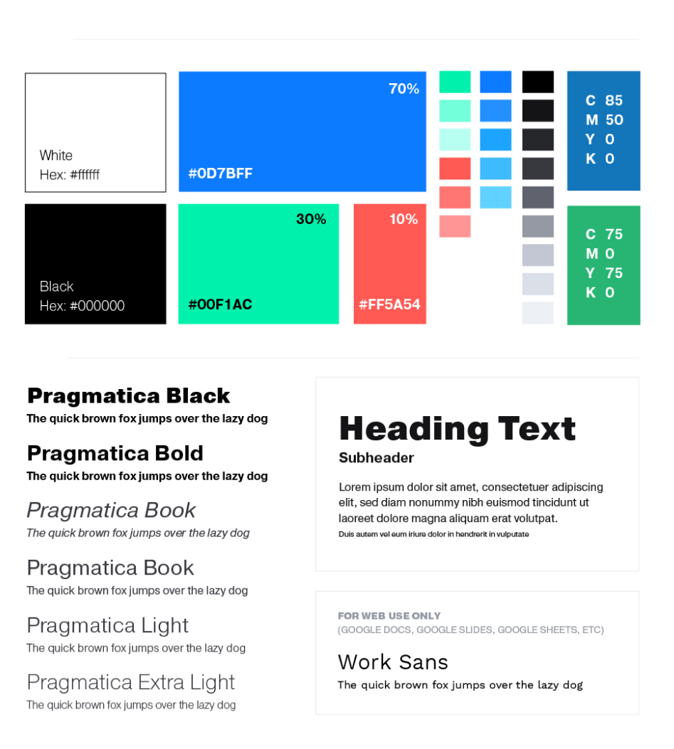 DEP colors and fonts