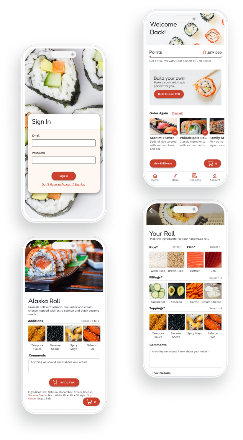Sushi delivery app.