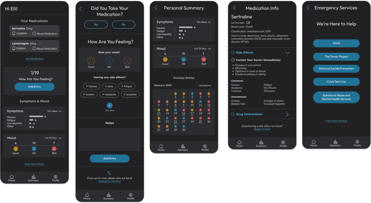 Final app design.